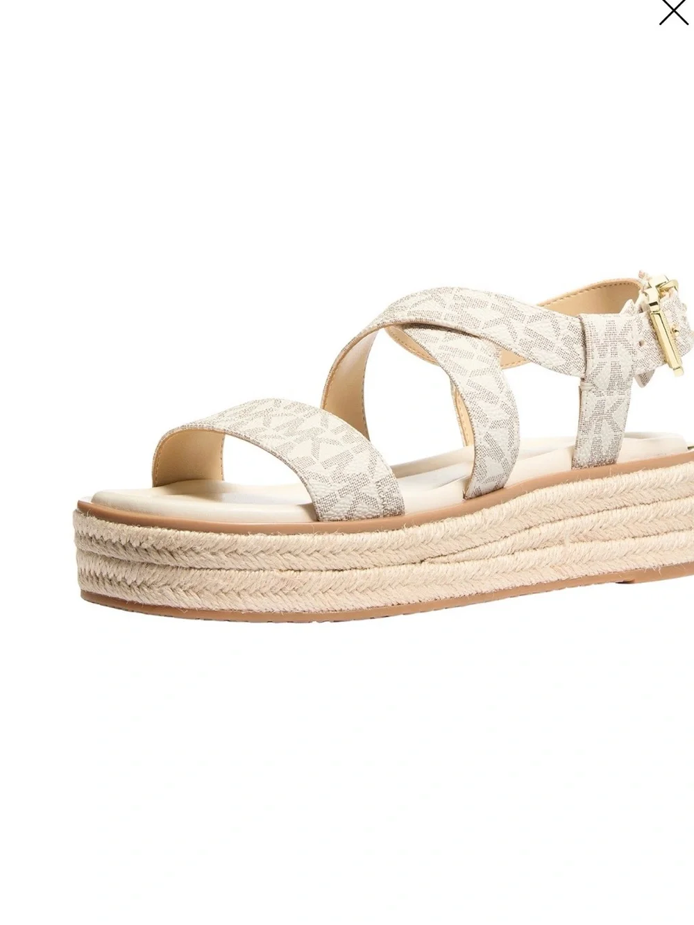 New! Michael Kors -Women's Lynn Buckle Espadrille Sandals